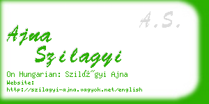 ajna szilagyi business card